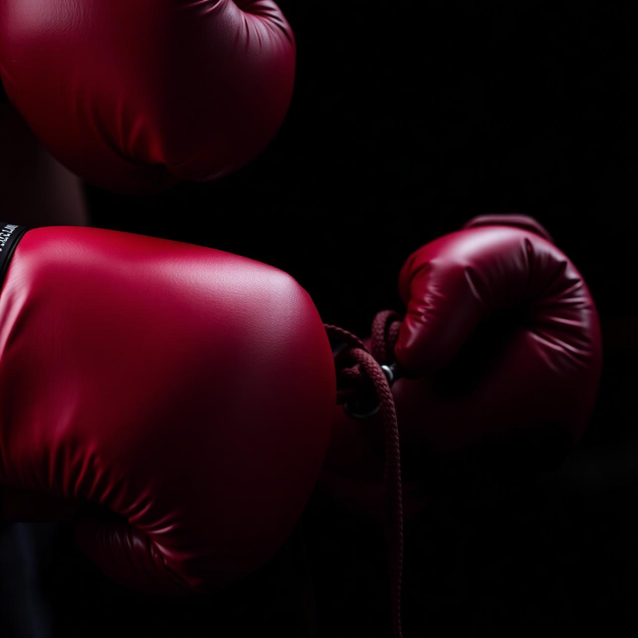 Guantes de boxeo listos para entrenar